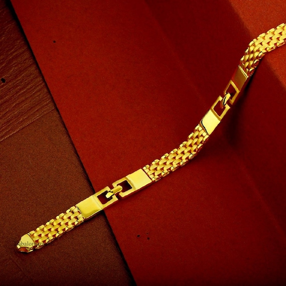 Amazing Designer Stylish 22kt Yellow Gold Handmade Bracelet