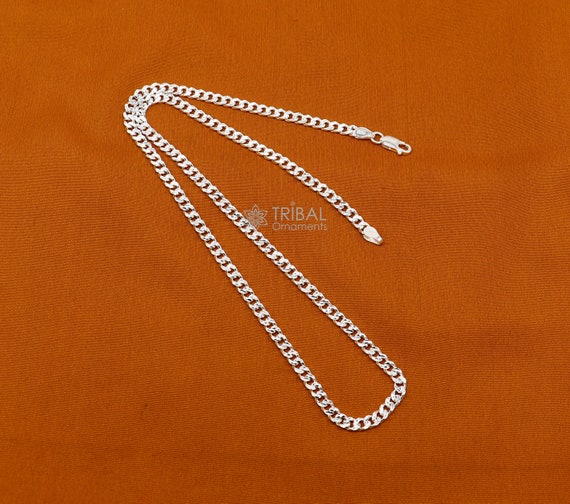 Genuine 999 Fine Silver Necklace For Women Men Wheat Chain 3.5mm Link Gift