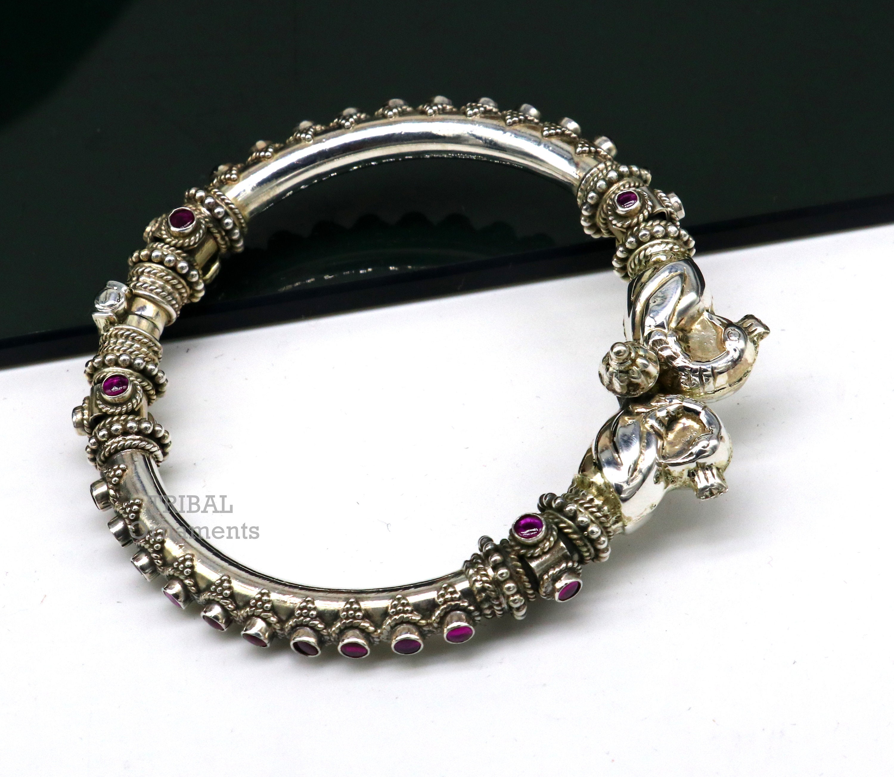925 Sterling Silver Handmade Vintage Peacock Design Cubic