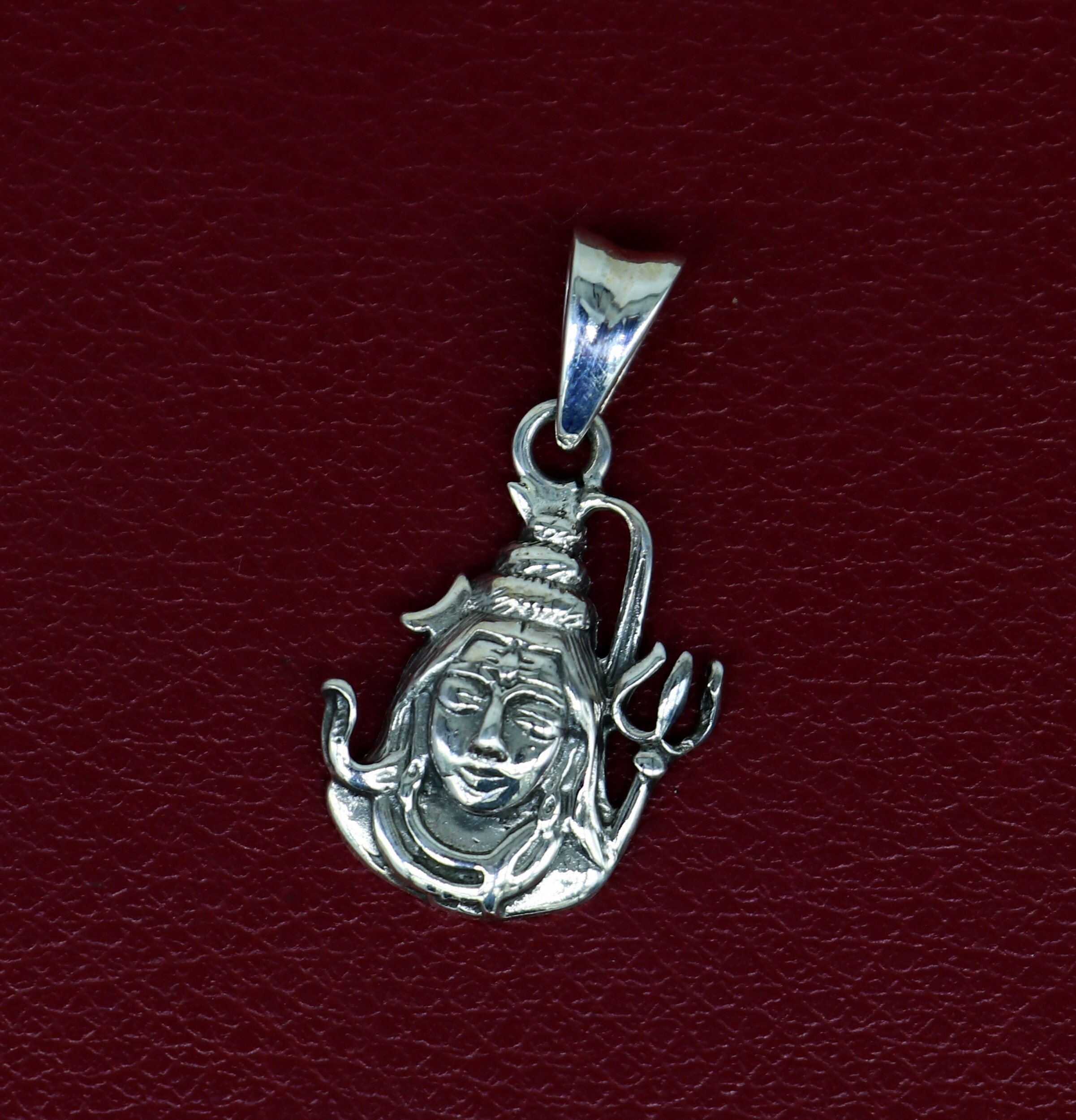 925 Argento Sterling Handmade Indù Lord Shiva Favoloso Ciondolo