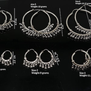 All sizes 925 sterling silver handmade hoop earring, fabulous Bali pair, silver hook, hoop gifting gorgeous tribal customized jewelry s1200