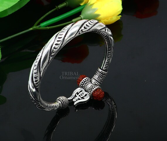 925 Sterling Silver Handmade Chitai Work Lord Shiva Trident