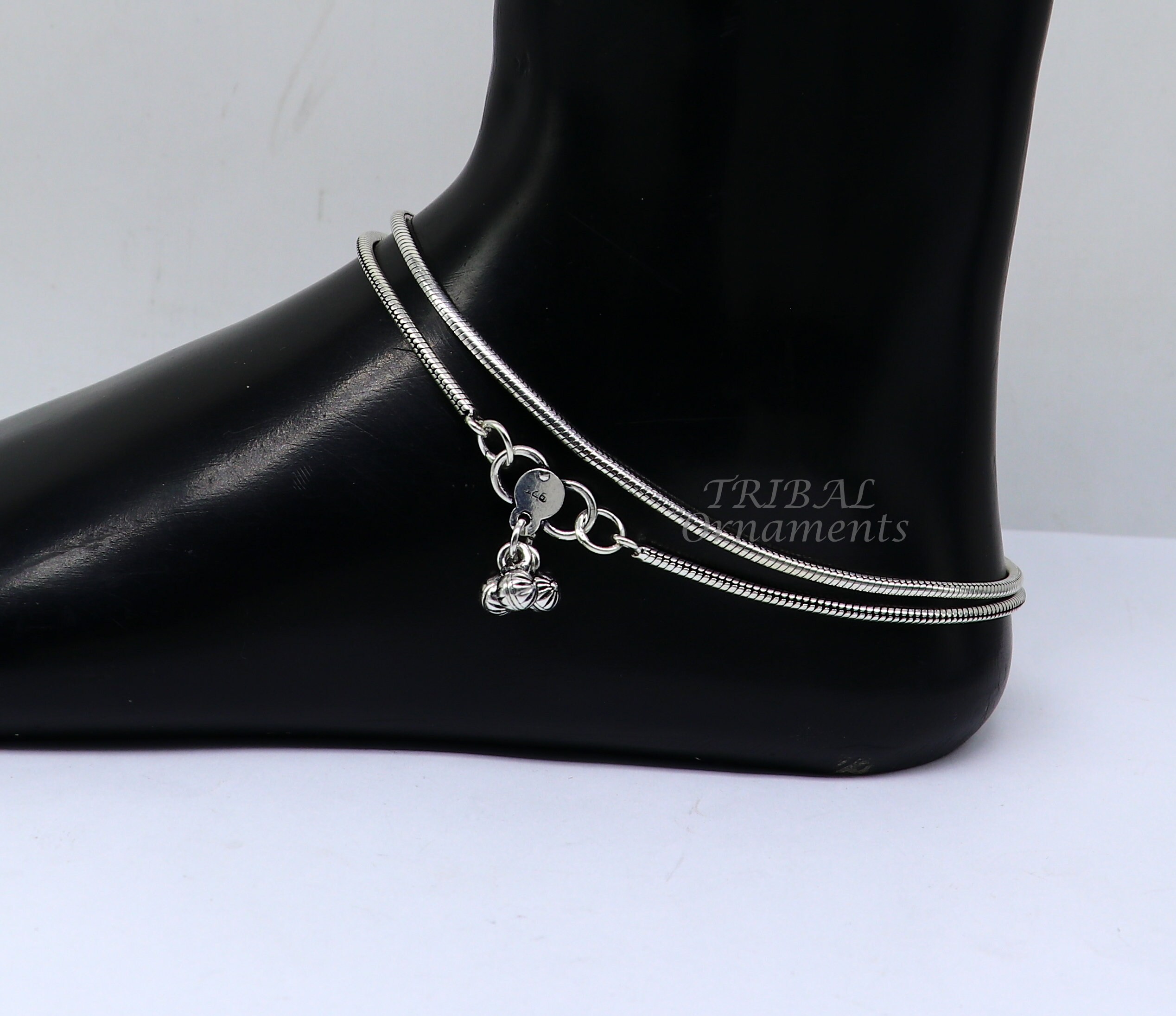 美品 GAGAN snake anklet silver925 2mm 10.5