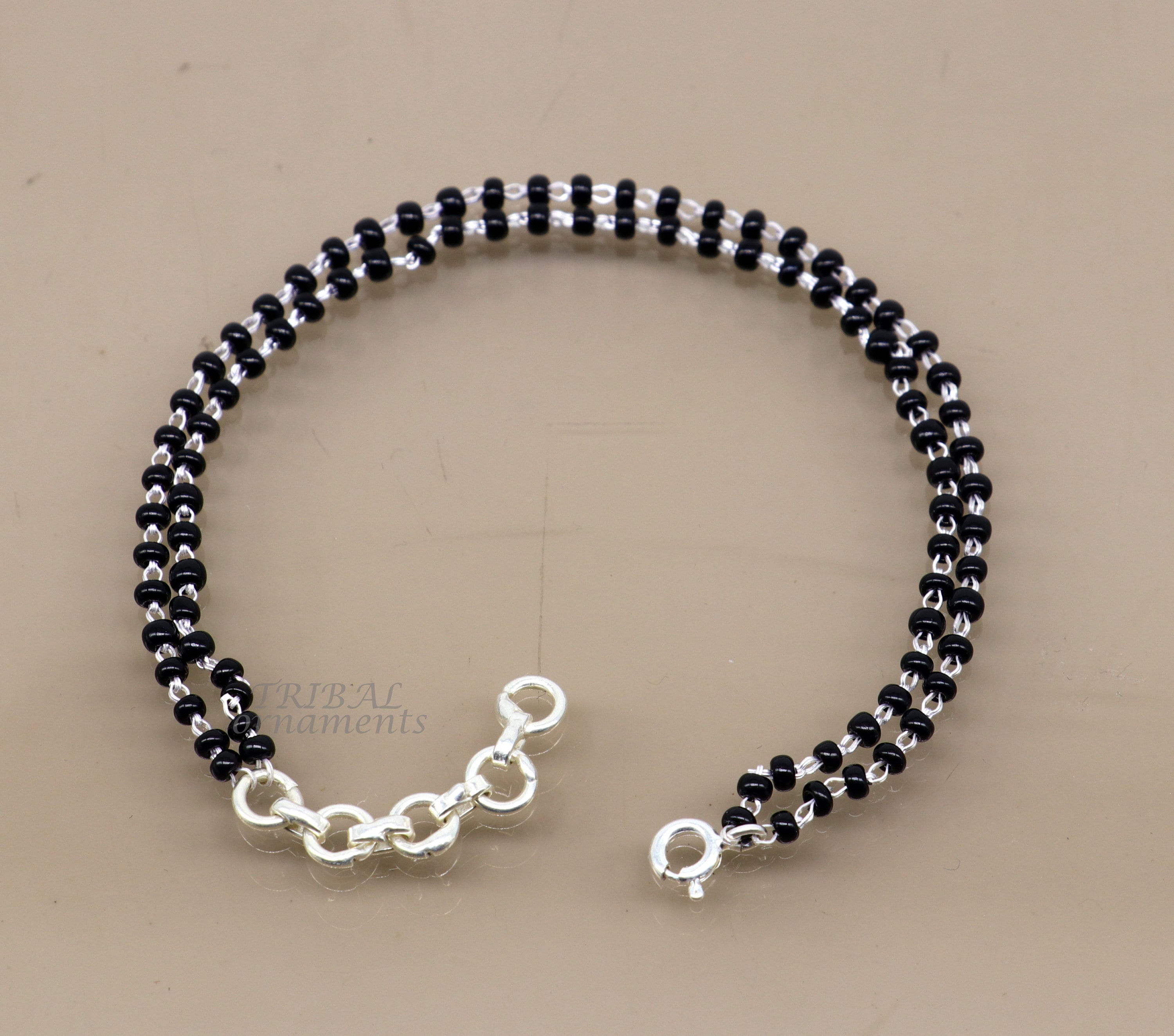 Women Black Silver Nazariya Bracelet | Jaypore US