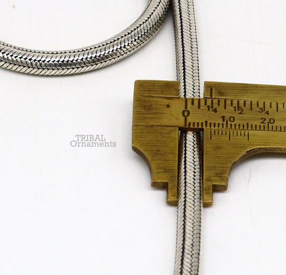6 Mm Solid 925 Sterling Silver Handmade Snake Chain Necklace