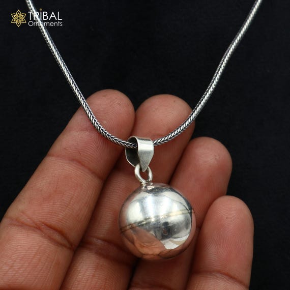 Collana Con Palla Da Biliardo Placcata In Oro 14K: Ciondolo Da Gioco In Argento Sterling - Italia - Foto 9
