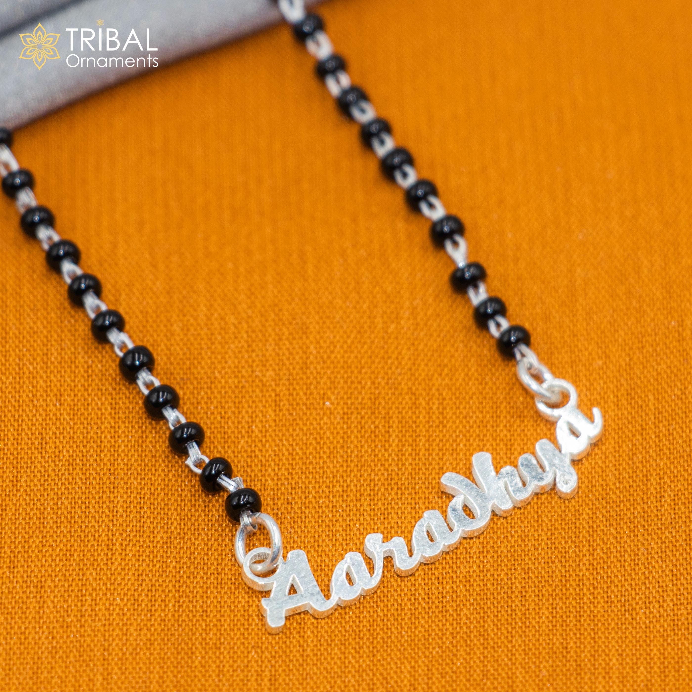 Name Necklace Mangalsutra Name In English Personalized Gothic