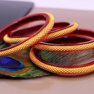 Vintage design handmade 22kt yellow gold bangle bracelet kangan excellent tribal bridal wedding jewelry for belly dance  from India