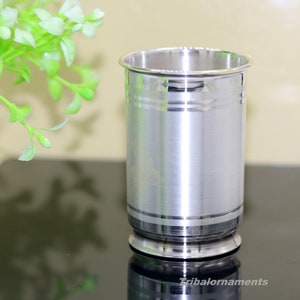 Handgefertigte 999er Feinsilber Gefäße, Wasser/Milch Glasbecher, Silber Flachmann, Baby Kinder Silber Utensilien sv38