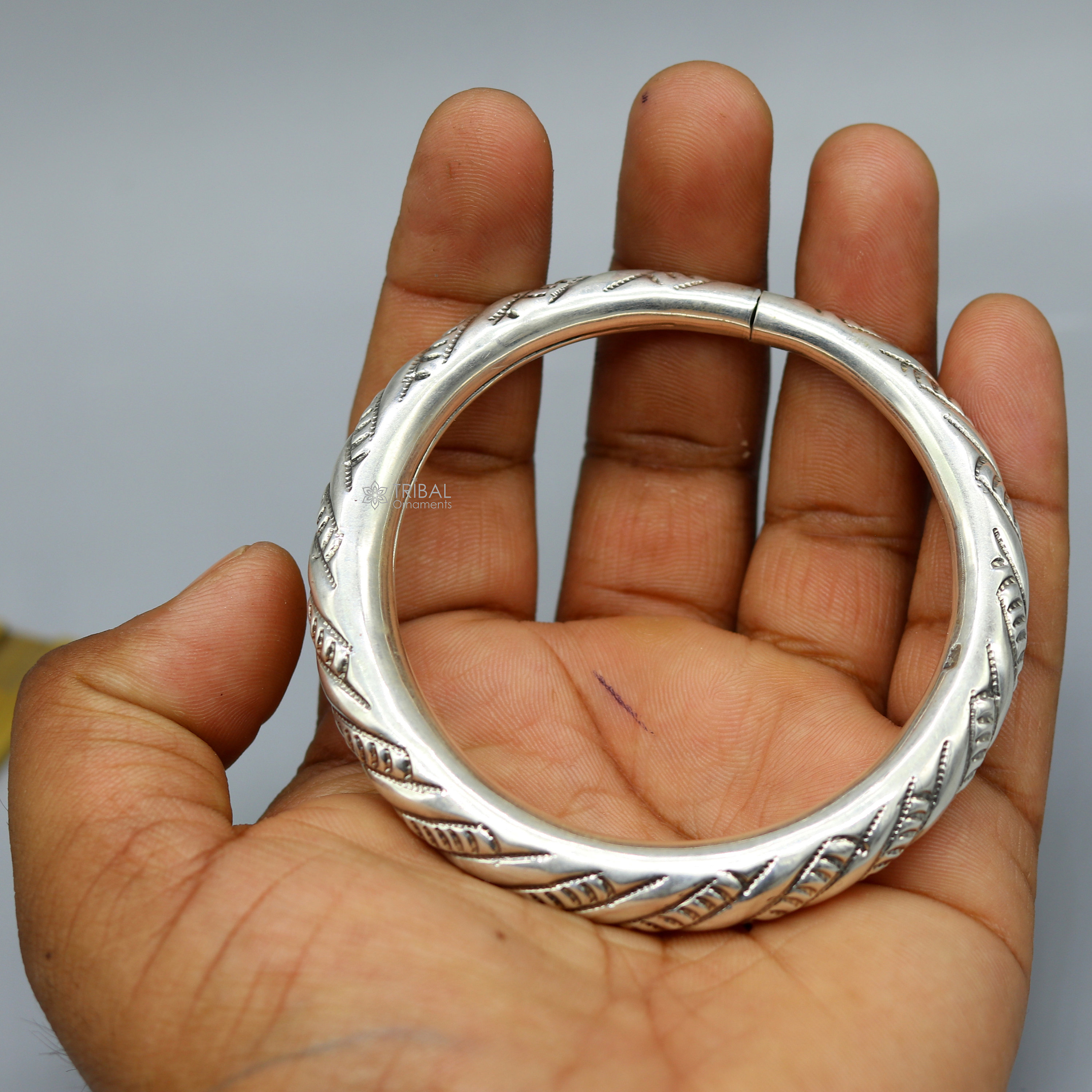 925 Sterling Silver Handmade Bangle Bracelet Kada Unisex