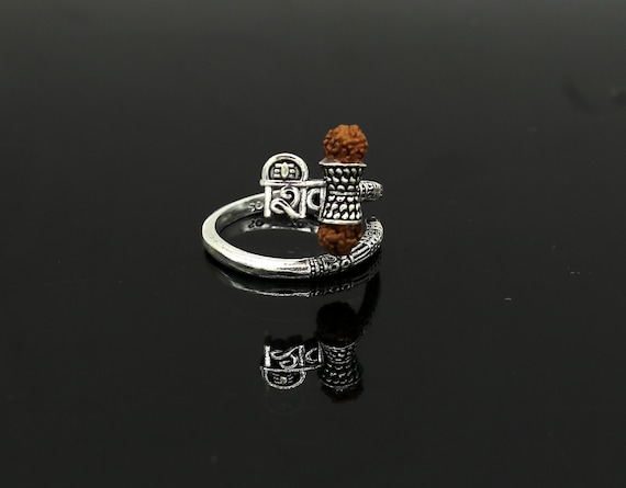 Vintage Customized Design Shiva Trident Trishul Ring, 925 Sterling Silver,  OM Shiva Ring, Excellent Adjustable Rudraksha Ring,unisex Jewelry - Etsy  Denmark