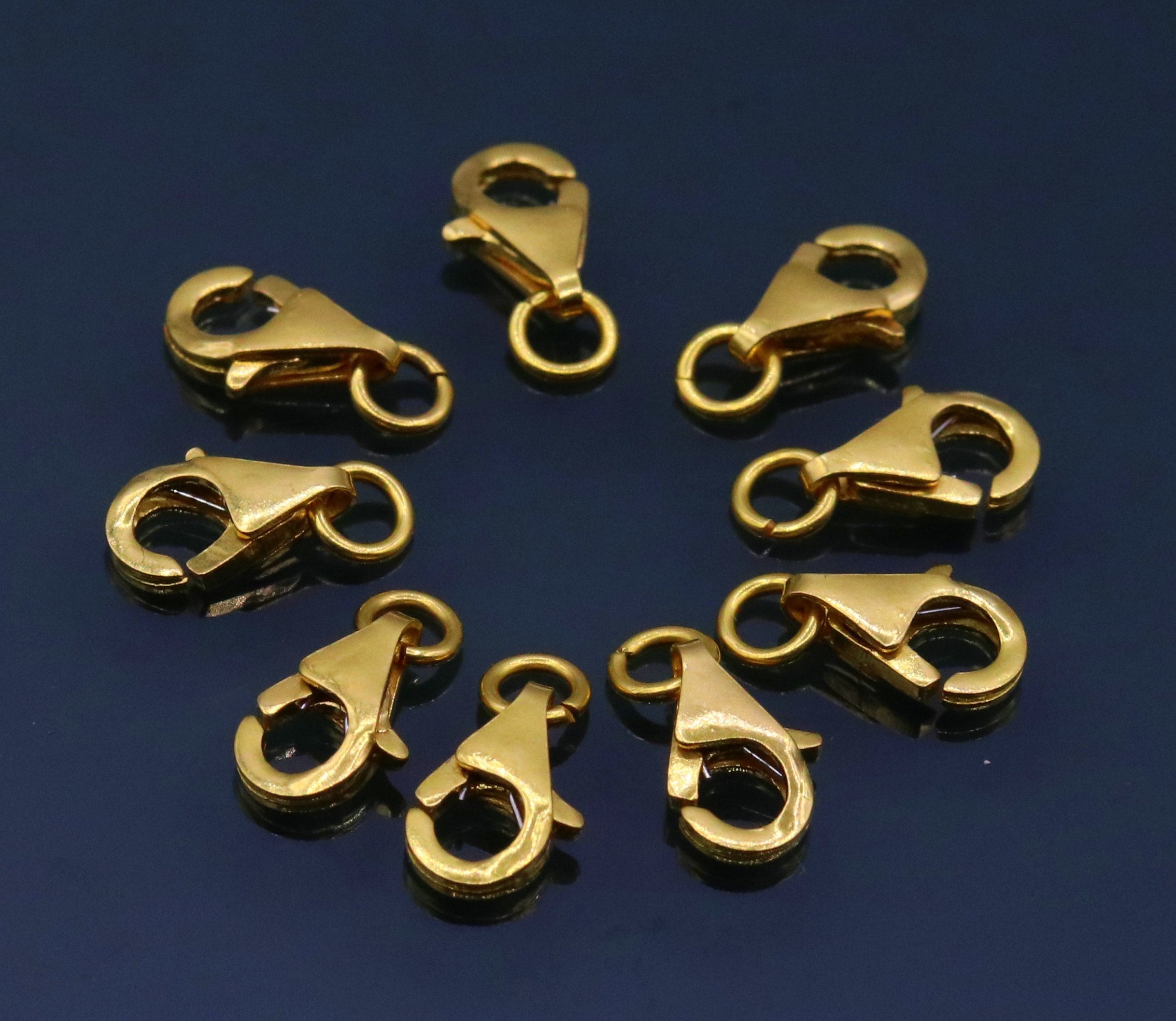 22kt yellow gold handmade excellent dolphin fish lock clasps closure for  chain or bracelet for making jewelry