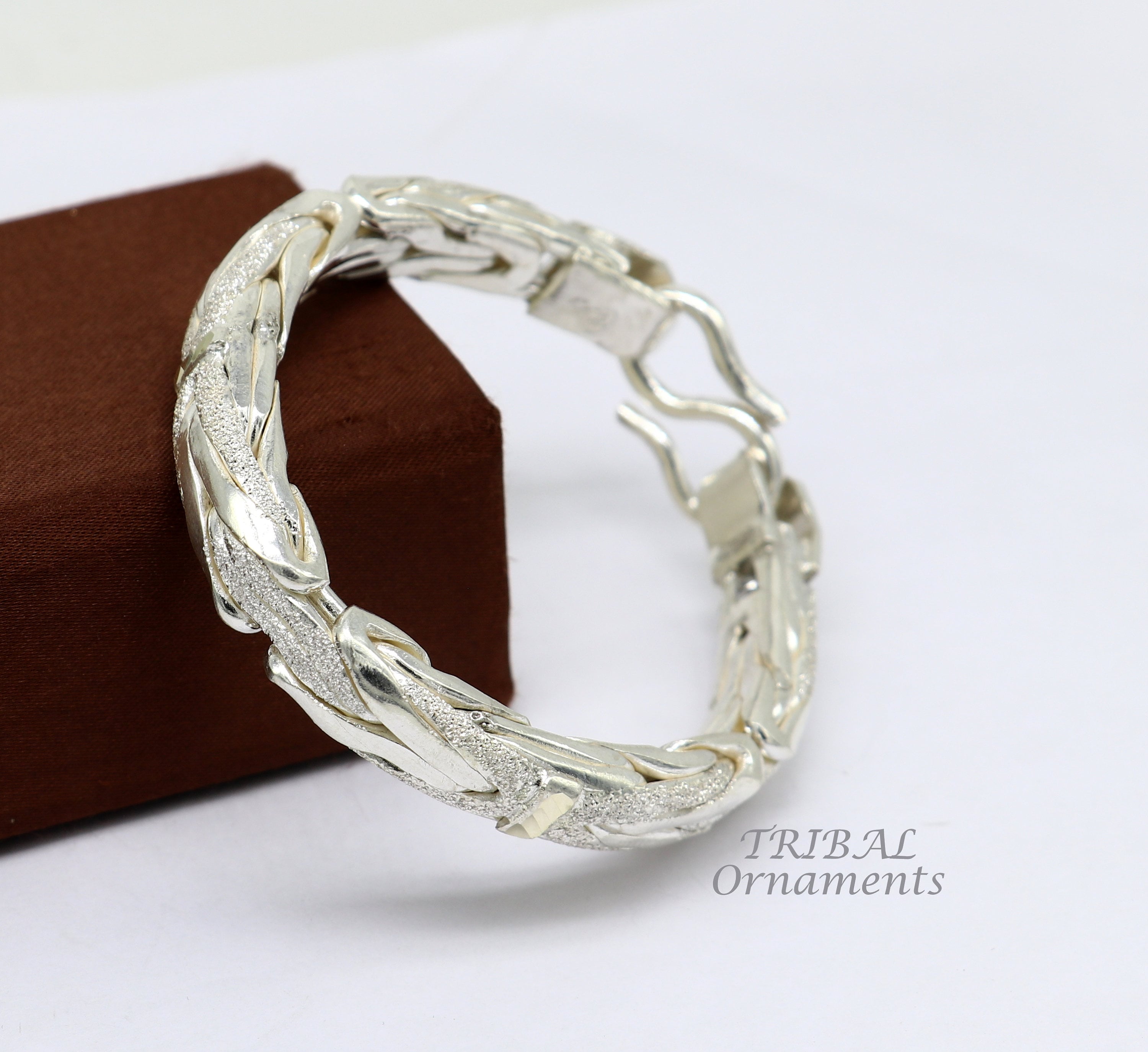 シルバー925 待つ Silver トライバルデザインバングル/ワイド/軽 シルバー925 待つ Silver トライバルデザインバングル/ワイド/軽