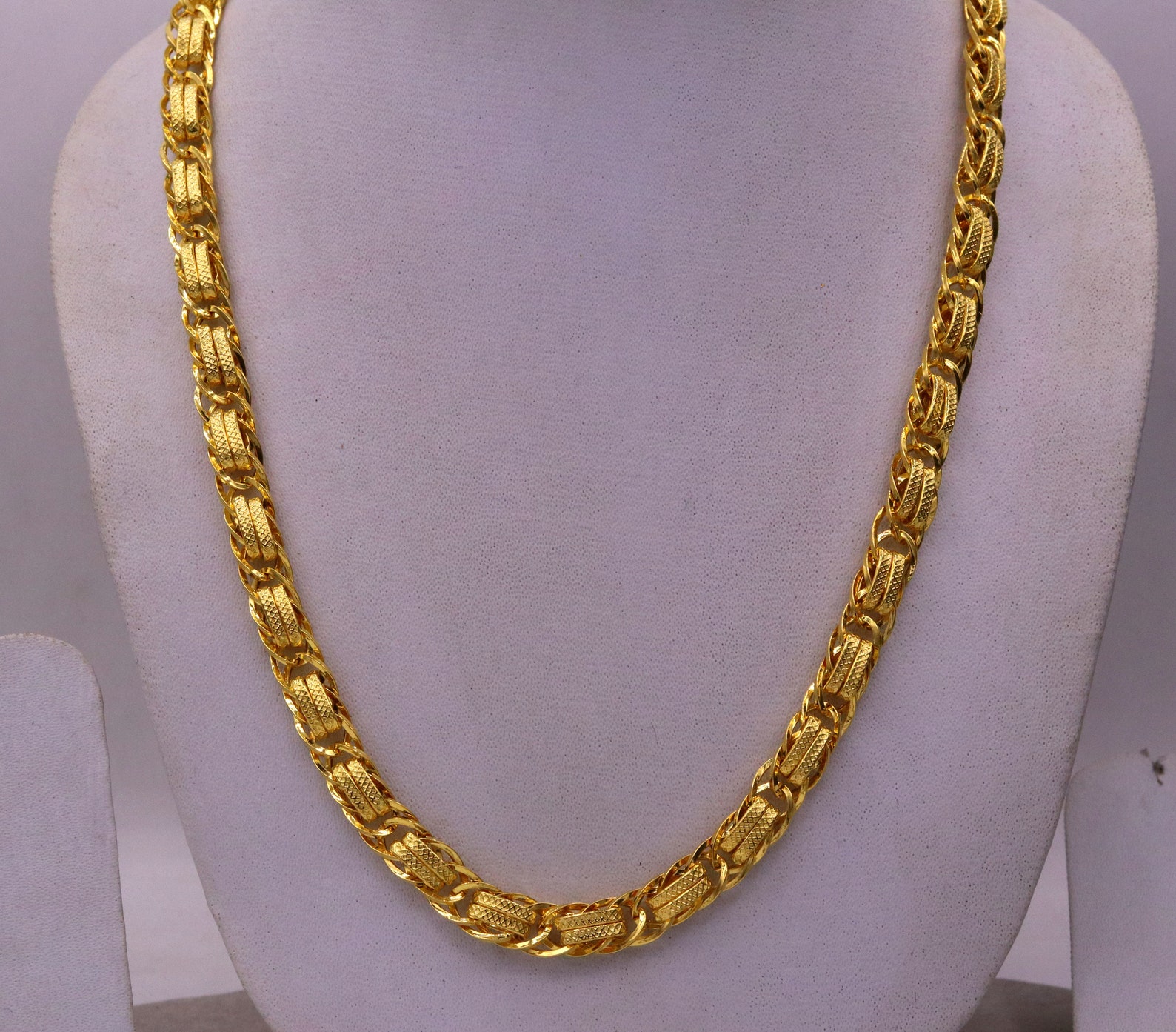 22kt Yellow Gold Handmade Designer Amazing Royal Style Fancy Chain ...