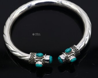 アクセサリー Indian Jewelry Silver Turquoise Bangle il_fullxfull.5867427829_5rec.jpg