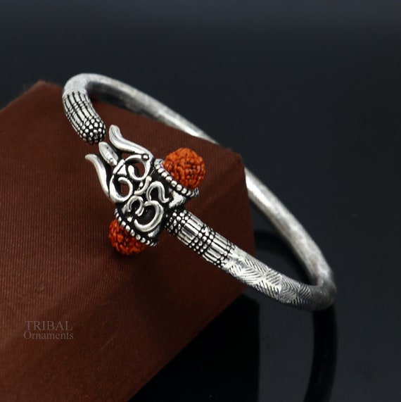 Hem Jewels® Silver Rakhi for Brother | Trishul & Shiva's 3rd Eye| Exquisite  Bracelet
