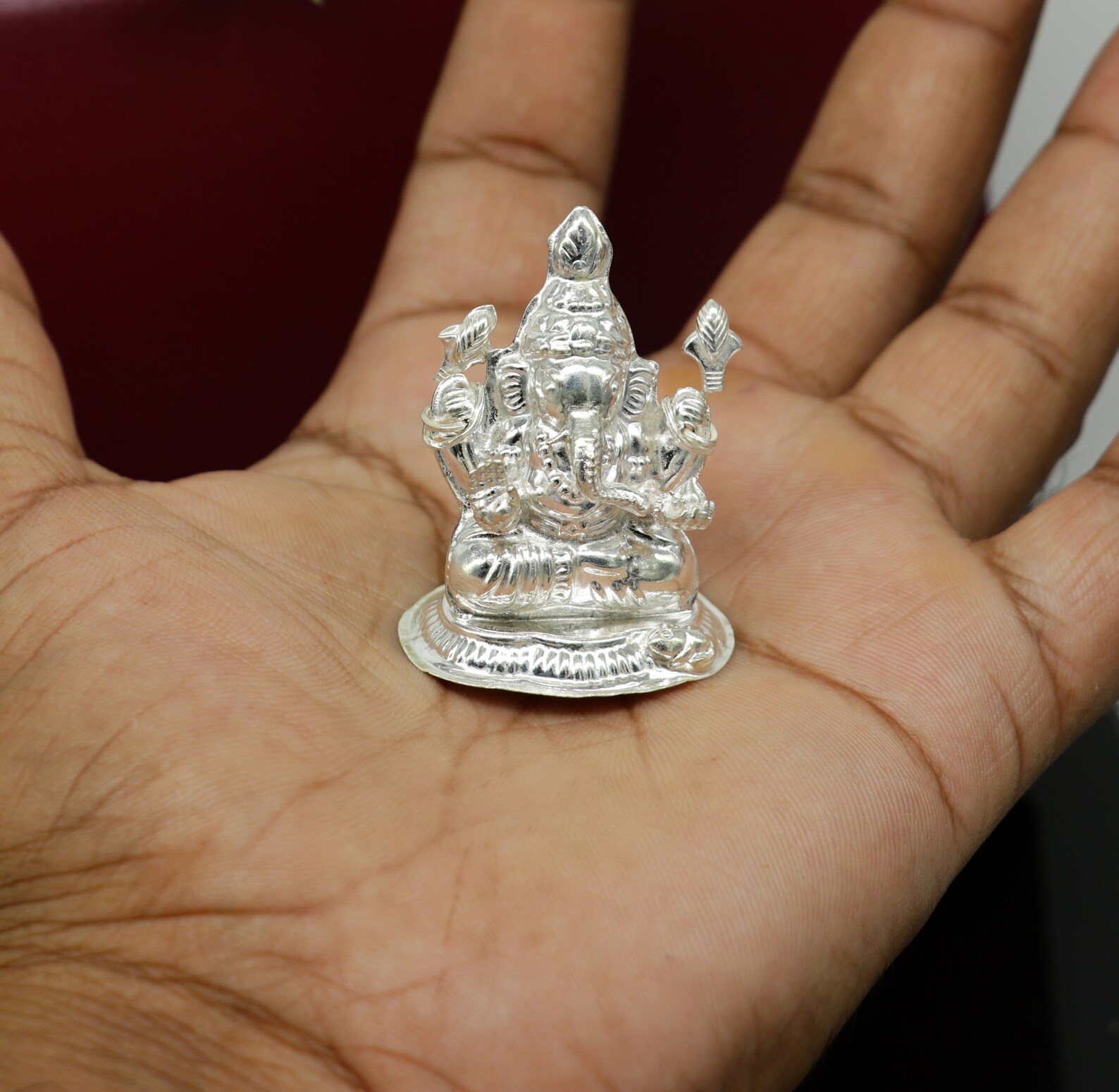 Solid Sterling Silver Lord Ganesh Idol Pooja Articles Silver Idols Solid Sterling Silver Lord Ganesh Idol Pooja Articles Silver Idols