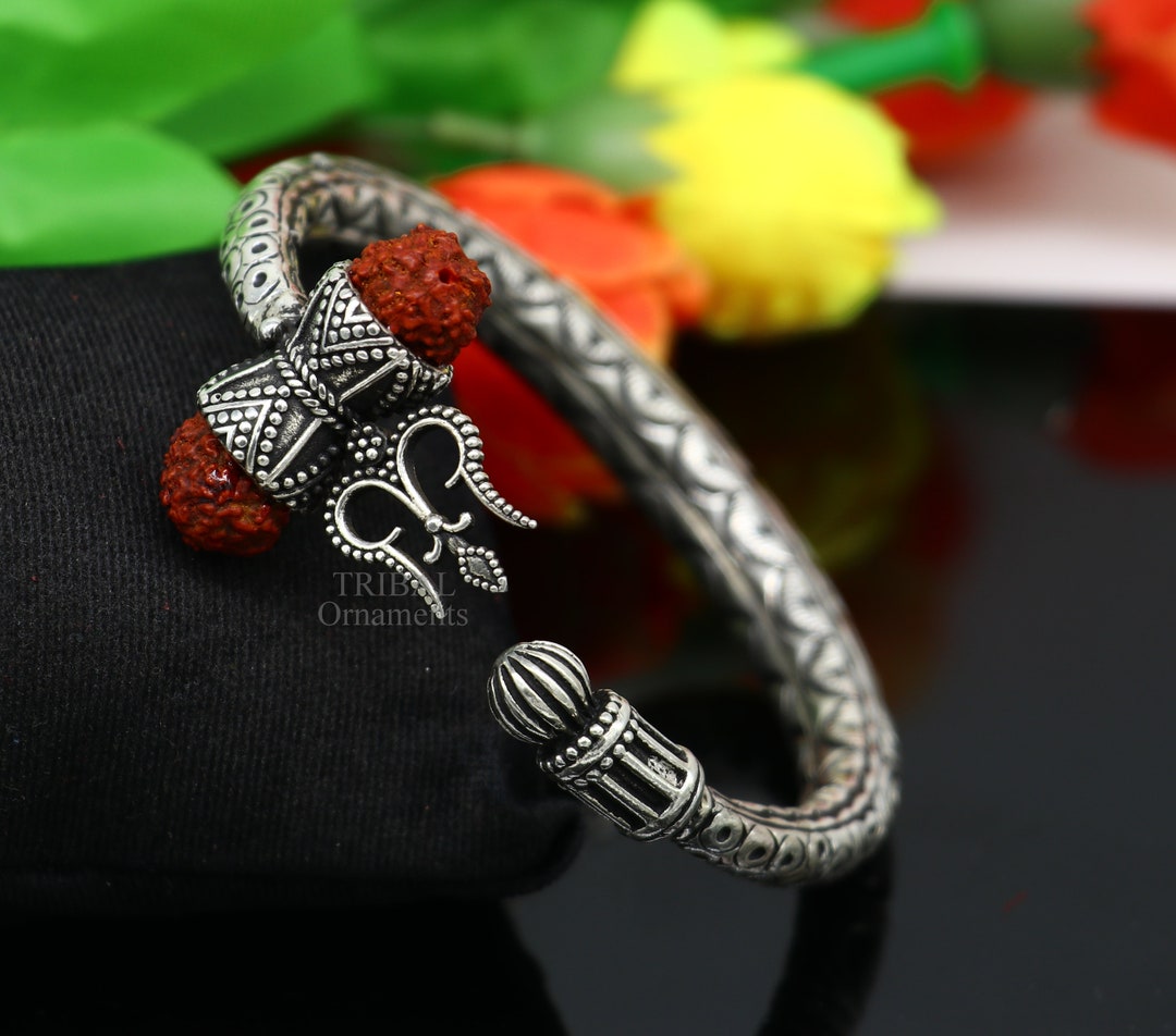 925 Sterling Silver Handmade Chitai Work Lord Shiva Trident