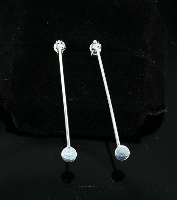 Long stud earrings sterling silver deals