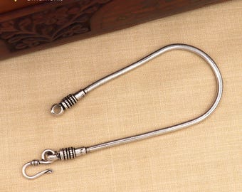 4mm 925 Sterling Silver Snake Chain 6 to 8.5