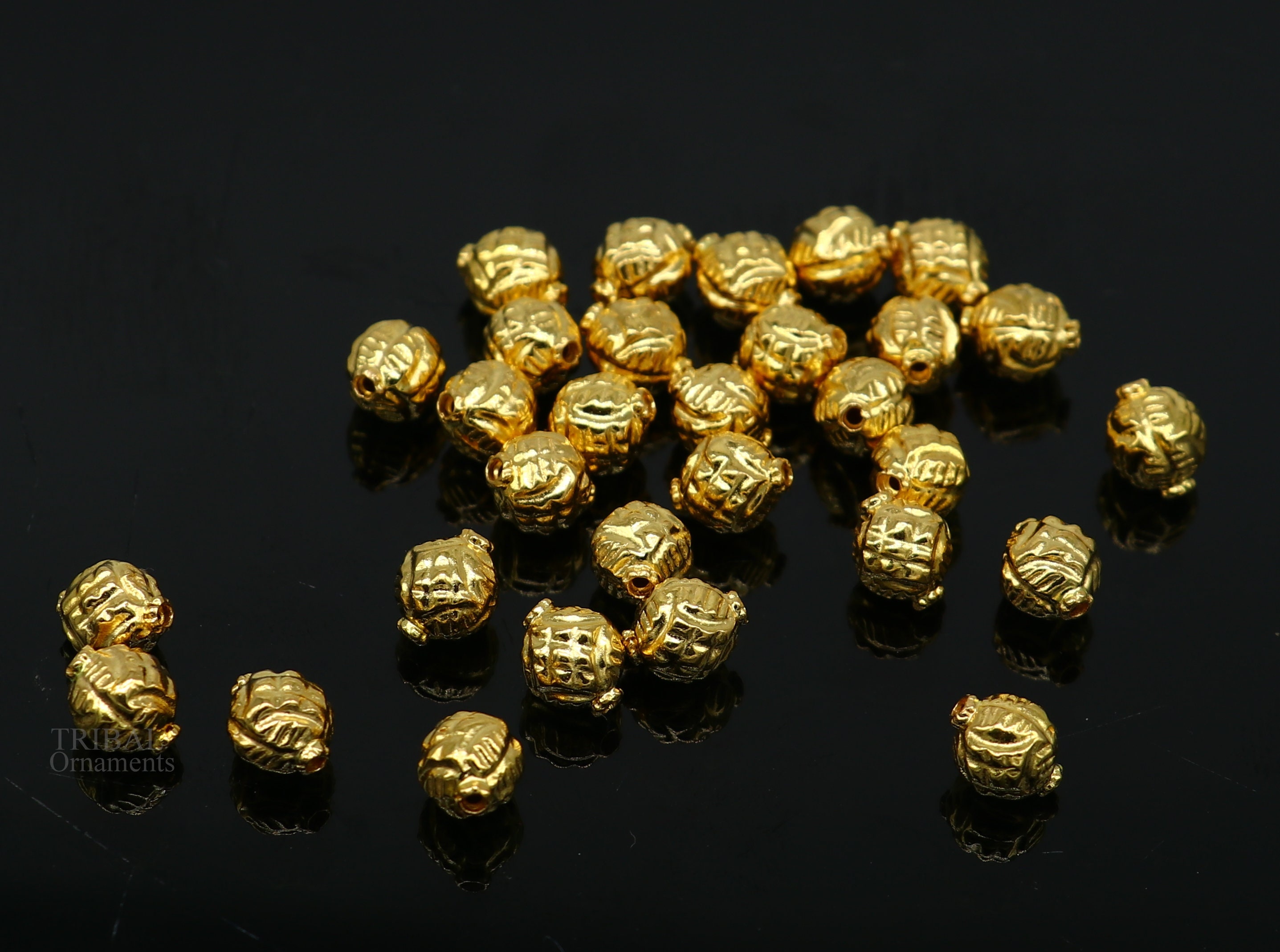 Large Gold Tube Beads, Wavy Wrap Barrel Bead, Statement Beads, Bracelet  Bead Spacer, Gold Tube Beads, Large Hole, 22k Matte Gold, 3pc