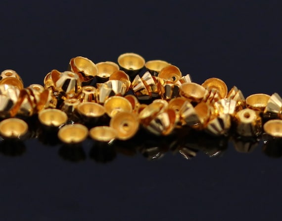 5mm 530pc Gold Bead Caps, Flower Bead Caps, Gold Plated Bali Style Caps for Jewelry  Making, Metal Bead Caps Supplies 