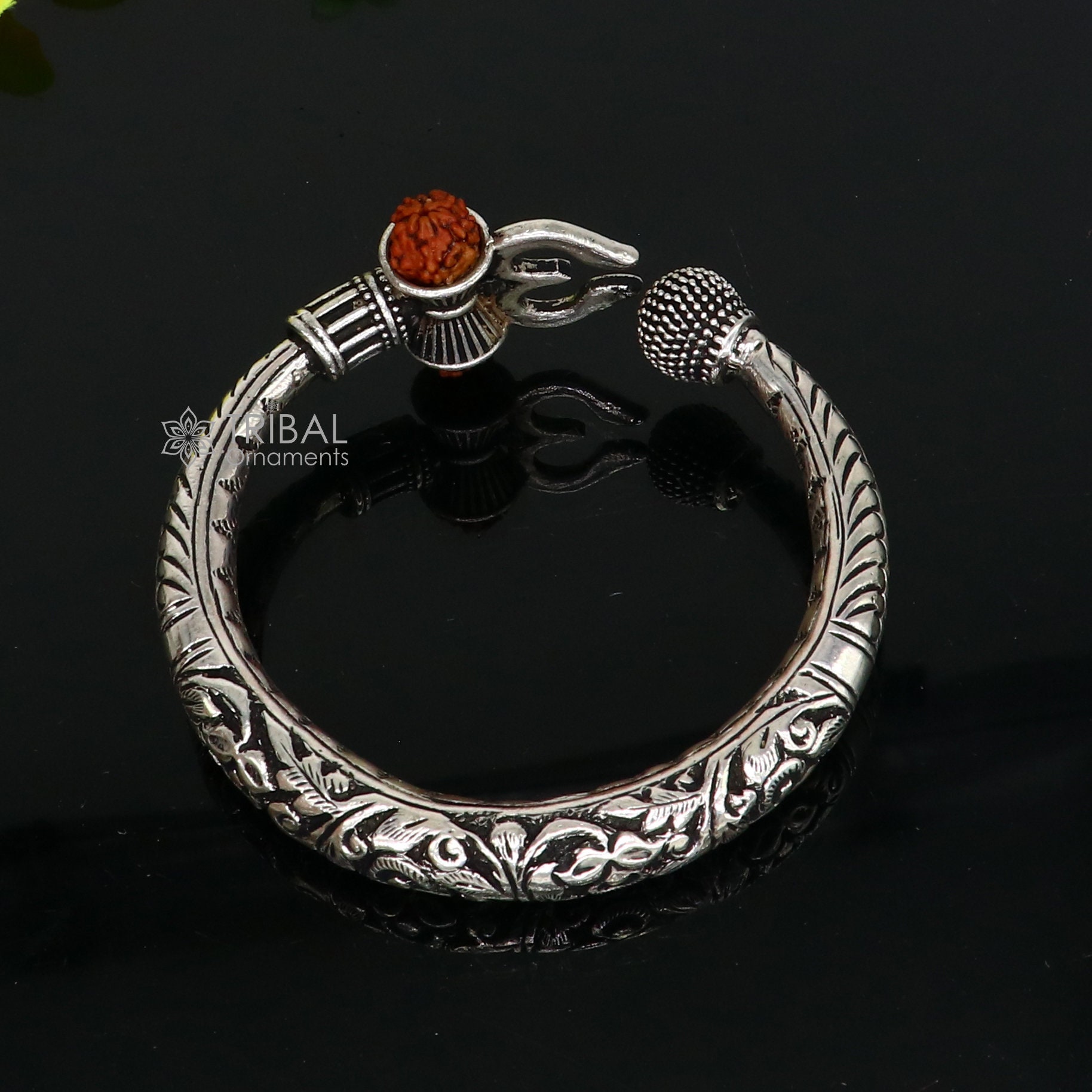 925 Sterling Silver Handmade Chitai Work Lord Shiva Trident