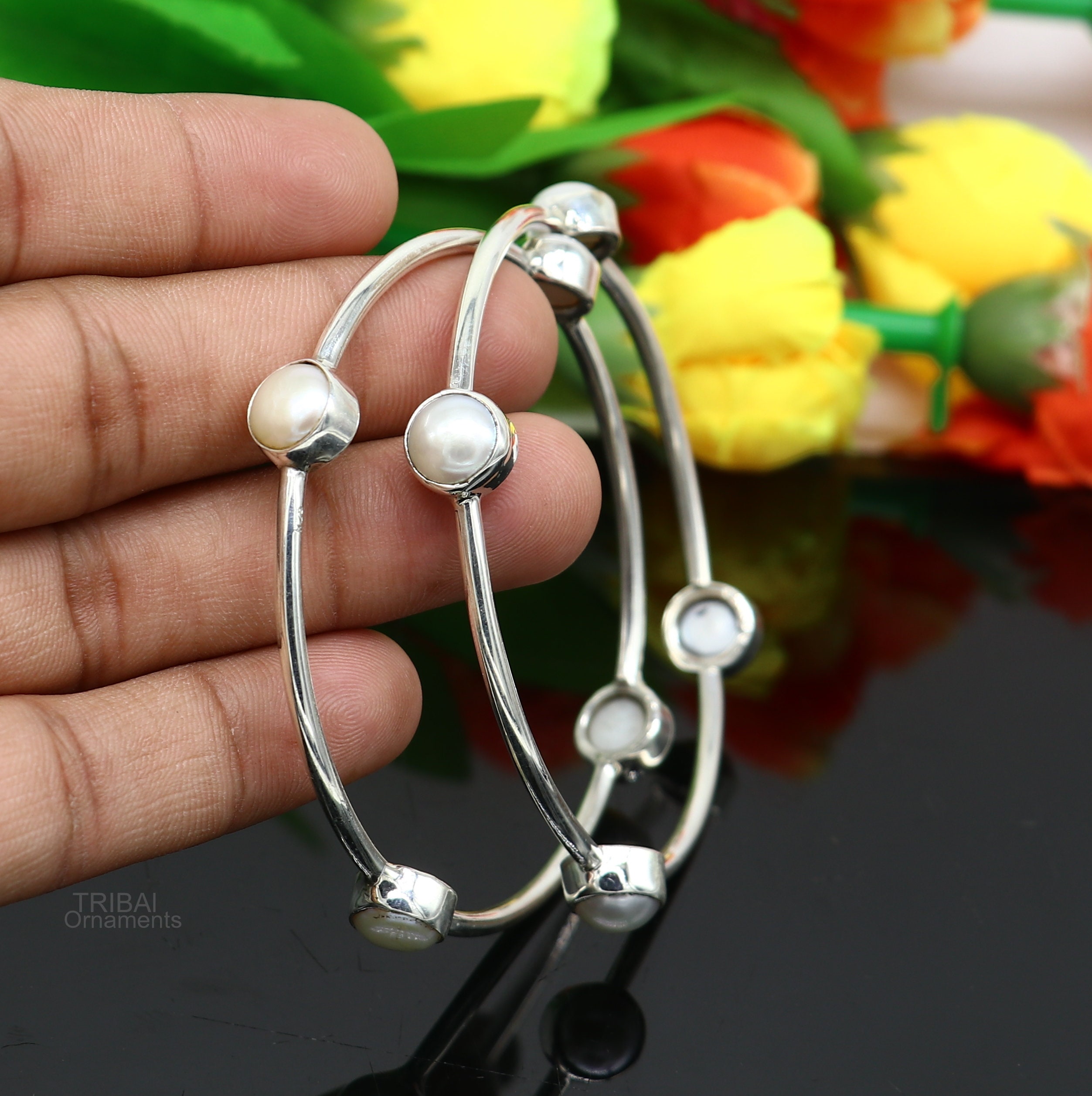 Flower Ring - 925 Sterling Silver Floral Four Petal Ring