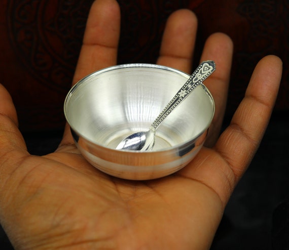 Silver Baby Spoon and Bowl Set