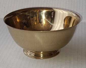 Gold Paul Revere Bowl, 5" Diameter, Dirilyte, Nice Vintage Condition