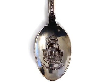 Silver Collectible Spoon - American Collectors Guild Heritage Collection "Washington D.C." Spoon in Nice Vintage Condition