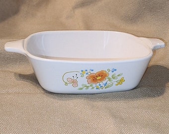 Corning Ware Wildflower P‑41‑B • 1 3/4 Cup Mini Casserole • Vintage CorningWare Dish