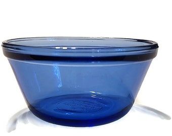 Blue Glass Bowl - Pretty Cobalt Blue Custard Cup or Bowl, Trinket, Ring Tray