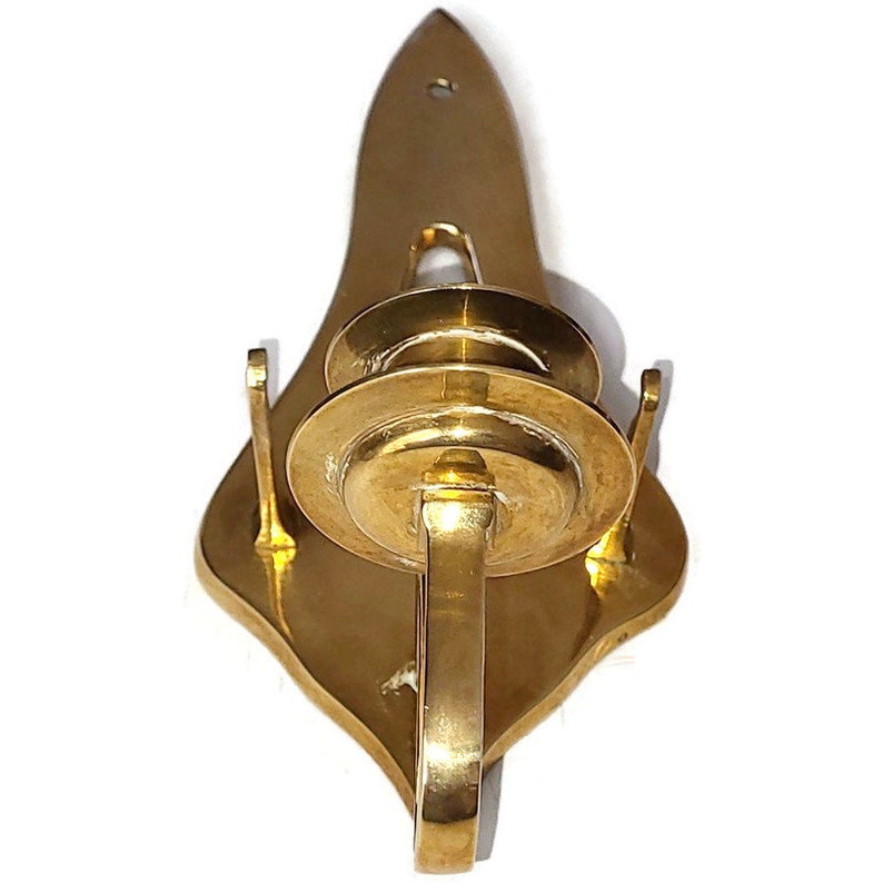 Brass Candle Wall Sconce 2 Available Plate Holder Candle Sconce Very Nice Vintage Condition image 10