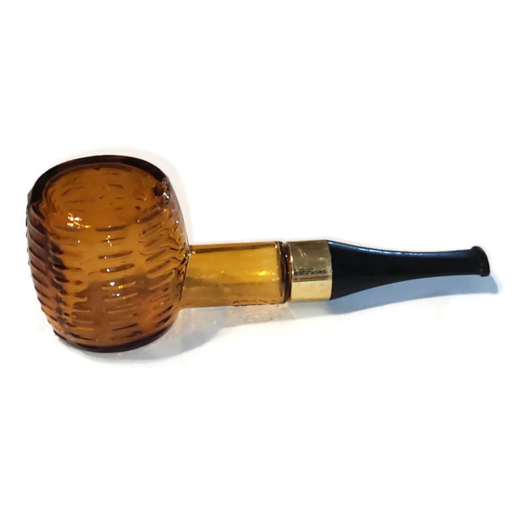 Collectible AVON Corn Cob Smoking Pipe wild Country After Shave Glass