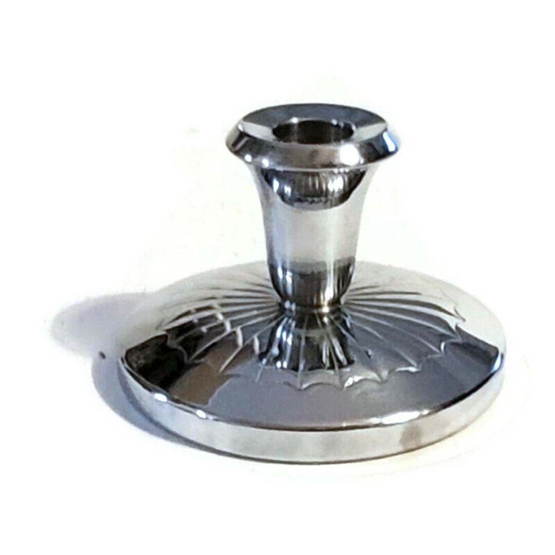 Candle Holder Farber Brothers Krome Craft Very Pretty Bright and Shiny