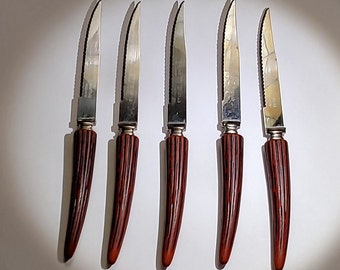 Faux Antler Steak Knives, 6, This  is a Matched Set unlike many others offered, all are Regent Sheffield - England SS.
