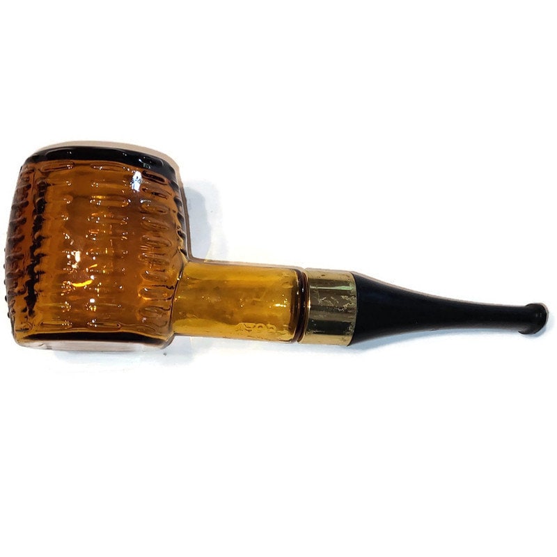 Collectible AVON Corn Cob Smoking Pipe wild Country After Shave Glass