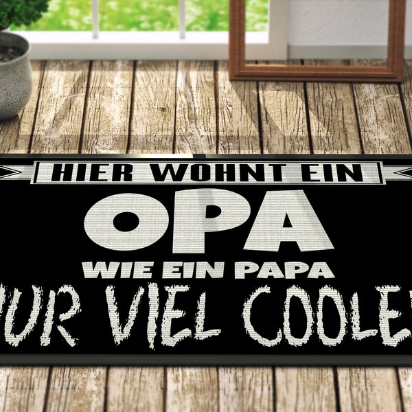 Here lives a grandpa doormat - A great special gift for the grandfather