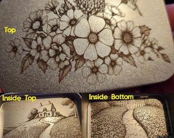Surprise (3 Image) Laser Etched Candy Tin - Flower Lane