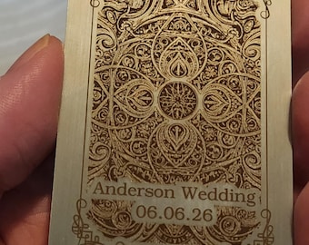 Burn ANYTHING on a Stainless Steel Card Custom Laser Etching (One Side or Both)