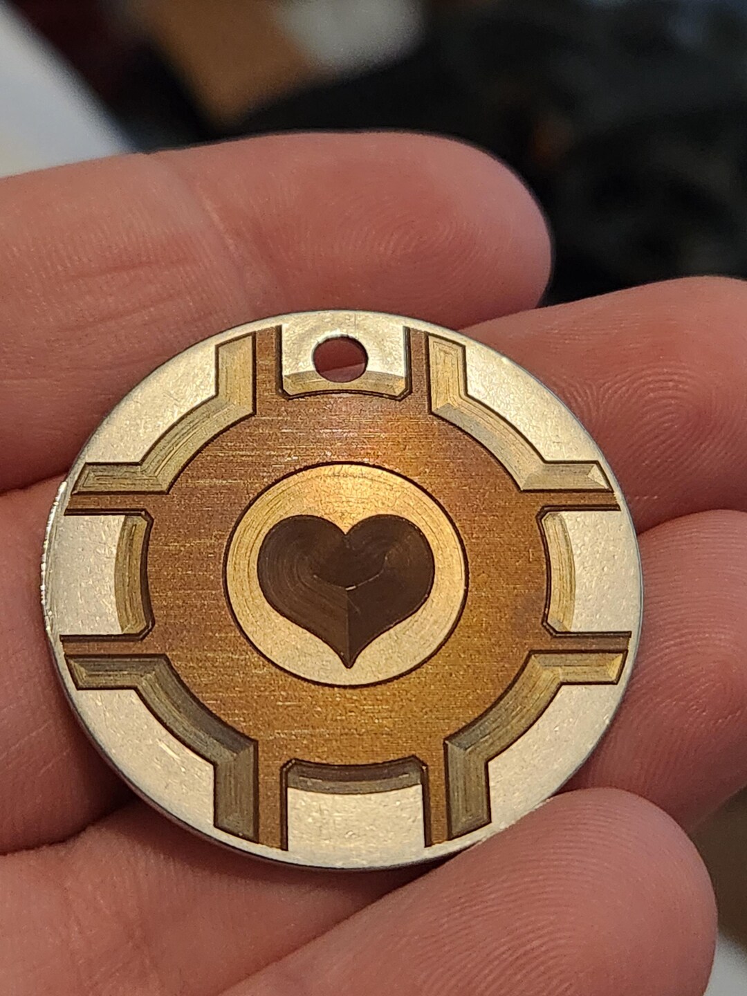 Portal Companion Cube Stainless Steel Keychain for Valve Gamers From ...