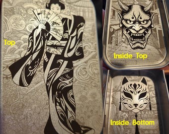 Surprise (3 Image) Laser Etched Candy Tin - Geisha