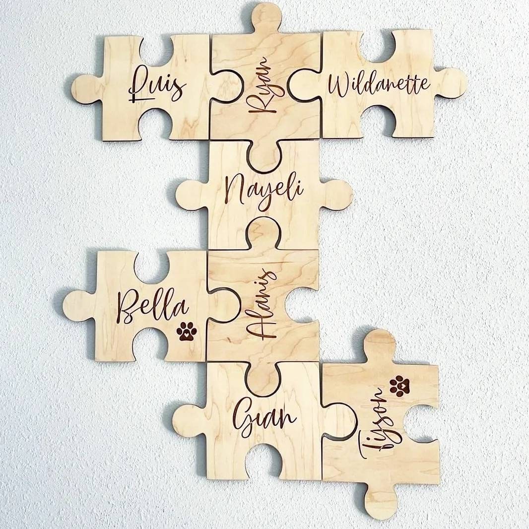 Wall Puzzles Home Decor Family Puzzle Etsy