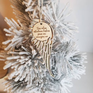 Personalized angel wing ornament, remember ornament, in memory ornament, lost ornament, your wings were ready but my heart was not