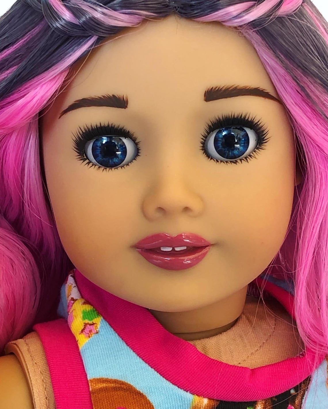 Final payment on hold OOAK Custom American girl doll pink hair Etsy