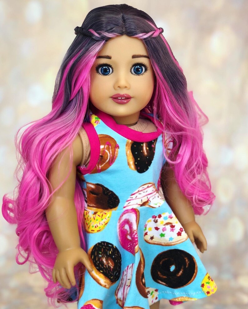 Final payment on hold OOAK Custom American girl doll pink hair Etsy