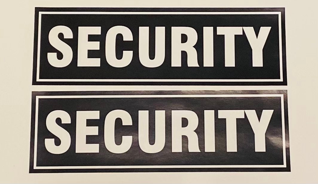 2 4.5x14 Security Vinyl Stickers FREE SHIPPING Etsy