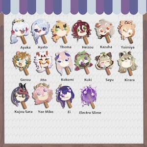 Pins de paleta de Genshin Impact de la colección Inazuma