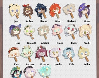 Mondstadt Collection Genshin Impact Popsicle Pins